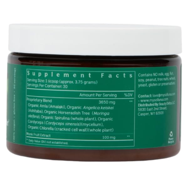 Solluna Glowing Greens Powder 3.9 oz