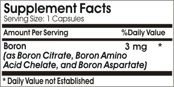 Naturetition Supplements Chelated Boron 3mg, 200 Capsules