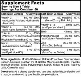 Nature's Blend NAT B Stress Formula with Zinc 60 Capsules