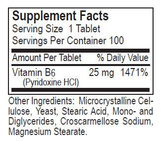 Dialyvite Vitamin B6 25 mg Tablet, 100 Tablets