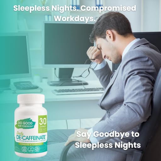 Do Good For Your Body Daily De-Caffeinate for Coffee Lovers Rutaecarpine Supplement for Relaxation After Caffeine Non-Melatonin Non-Addictive Evening Formula Capsules 90