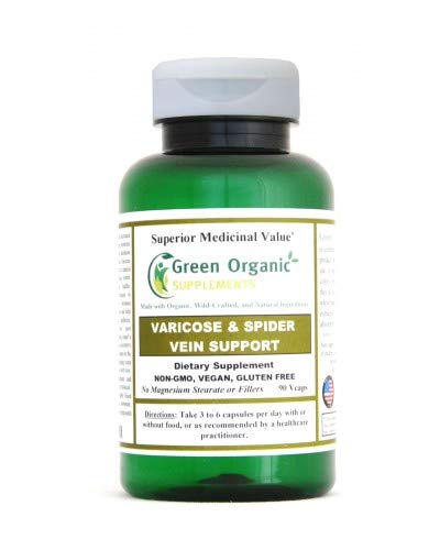 Green Organic Supplements Veins, Varicose & Spider Capsule 90 Count