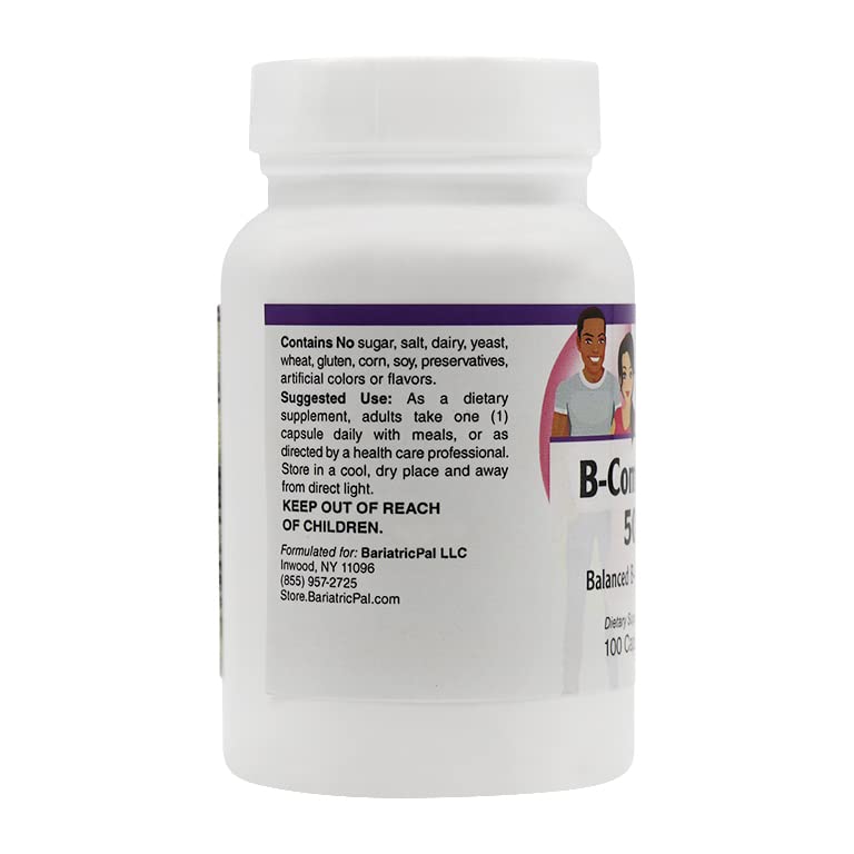BariatricPal Sustained Release B-Complex 50 Vegetarian Capsules, 100 Count