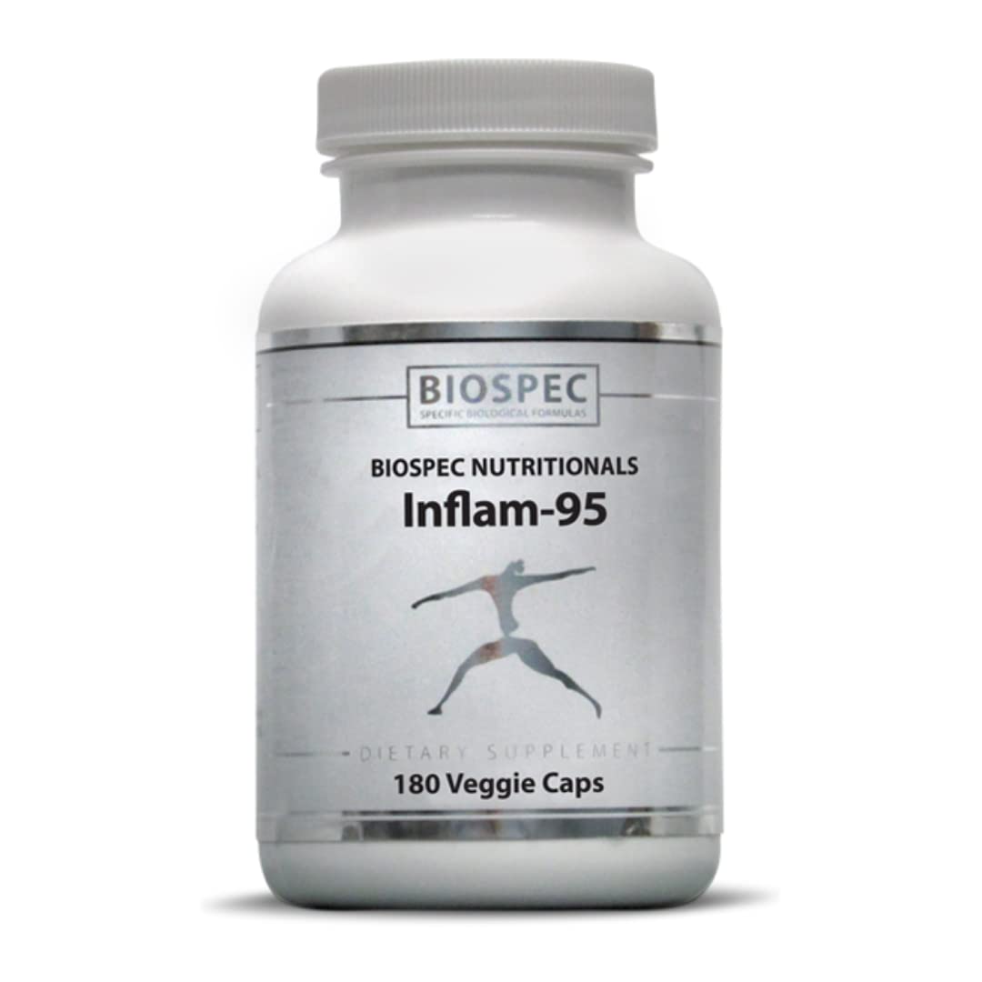 BIOSPEC NUTRITIONALS Inflam-95 - Ginger Root Extract 2,000 mg, Curcumin Root Extract, Boswellia Serrata Extract, Nettle Leaf Extract, Bioperine Capsule, 180 Count