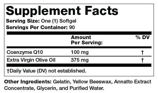 Olympian Labs Coenzyme Q10 100mg Softgel, 90 Count