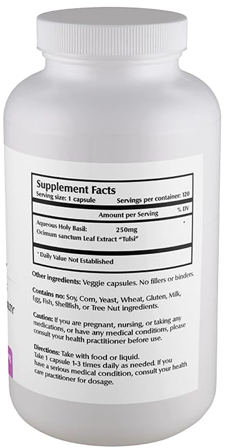 One Planet Nutrition Nano Holy Basil 500 mg Veggie Capsules, 120 Capsules