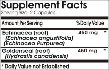 Naturetition Supplements Echinacea 450mg with Goldenseal 450mg Capsules 1 Count