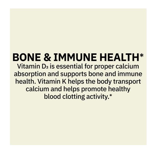 H4U Vitamin K2 + Vitamin D3 Gummies, 60 Count