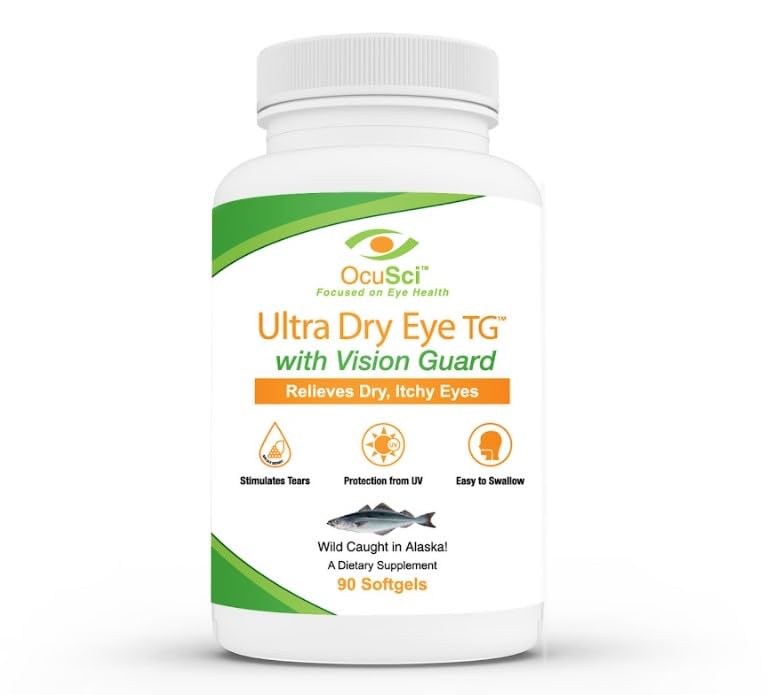 OcuSci Omega-3 Softgels 1700mg with Lutein & Zeaxanthin, 180 Count