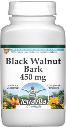 Terravita Black Walnut Bark 450 mg Capsules, 100 Count