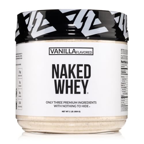NAKED Vanilla Whey Protein Powder, 1 lb, 16 Servings