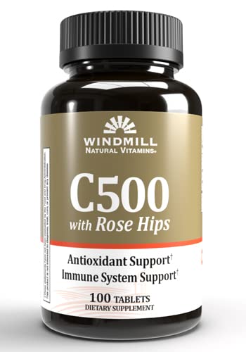 Windmill C-500 with Rose Hips Vitamin C Tablets 100 Count