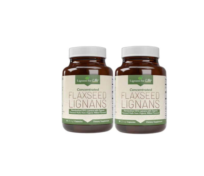 Lignans For Life Flaxseed Lignans for Dogs + SDG - Omega 3 Fatty Acids, High Fiber Antioxidants - Helps Improve Shiny Coat, Digestive & Heart Health Flax Seed for Dogs Capsules 180