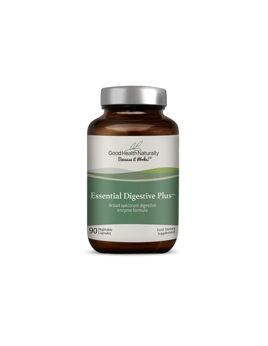 GOOD HEALTH NATURALLY BECAUSE IT WORKS! Essential Digestive Plus New Improved Formula for Improved Gluten Digestion Capsules, 45 Count