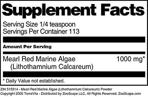 Terravita Mearl Red Marine Algae (Lithothamnium Calcareum) Powder 12 oz