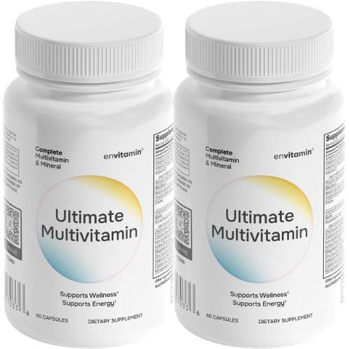 Envitamin Ultimate Multivitamin Multimineral and Superfood with 42 Fruit and Vegetable Blend 120 Capsules