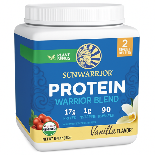 Sunwarrior Plant Protein Vanilla Set - 50 Creatine, 17 Servings