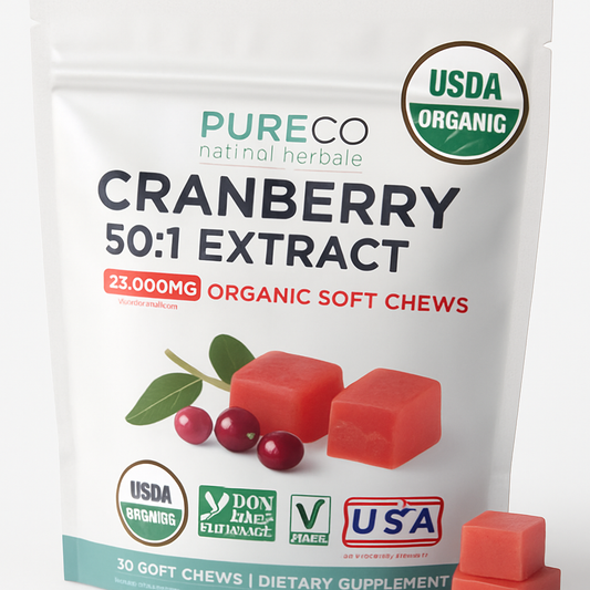 Pure Co Cranberry Chews, 30 Count
