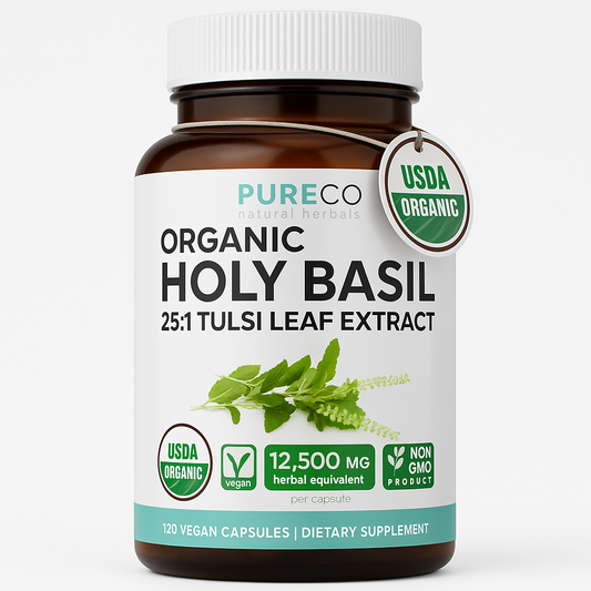 Pure Co Holy Basil Capsule – 120 Count