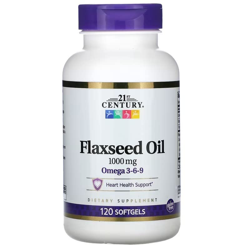 21st Century Flaxseed Oil 1000mg Softgels, 360 Count