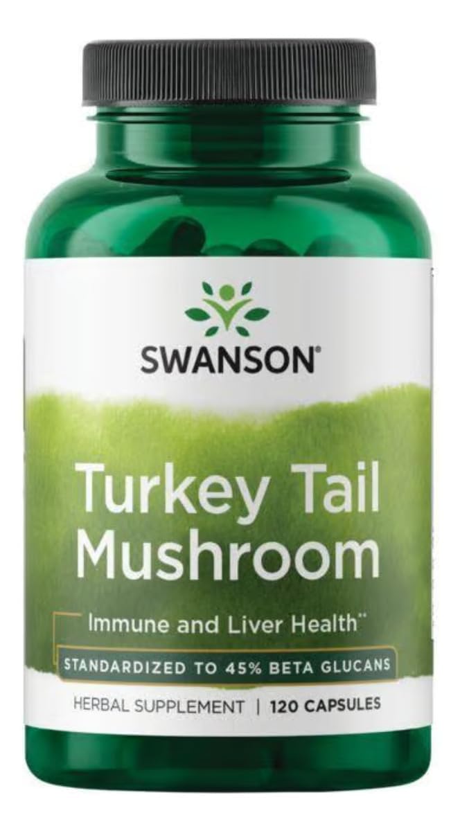 Swanson Turkey Tail Mushroom Capsules 120 Count