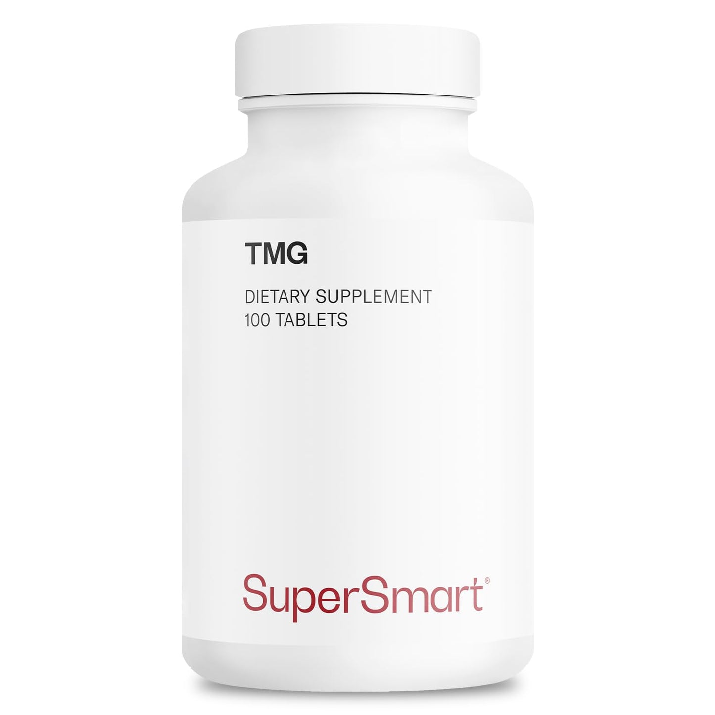Supersmart TMG 2250mg per Day (High Strength) - TMG Trimethylglycine - Betaine Anhydrous Supplement Tablets, 100 Tablets