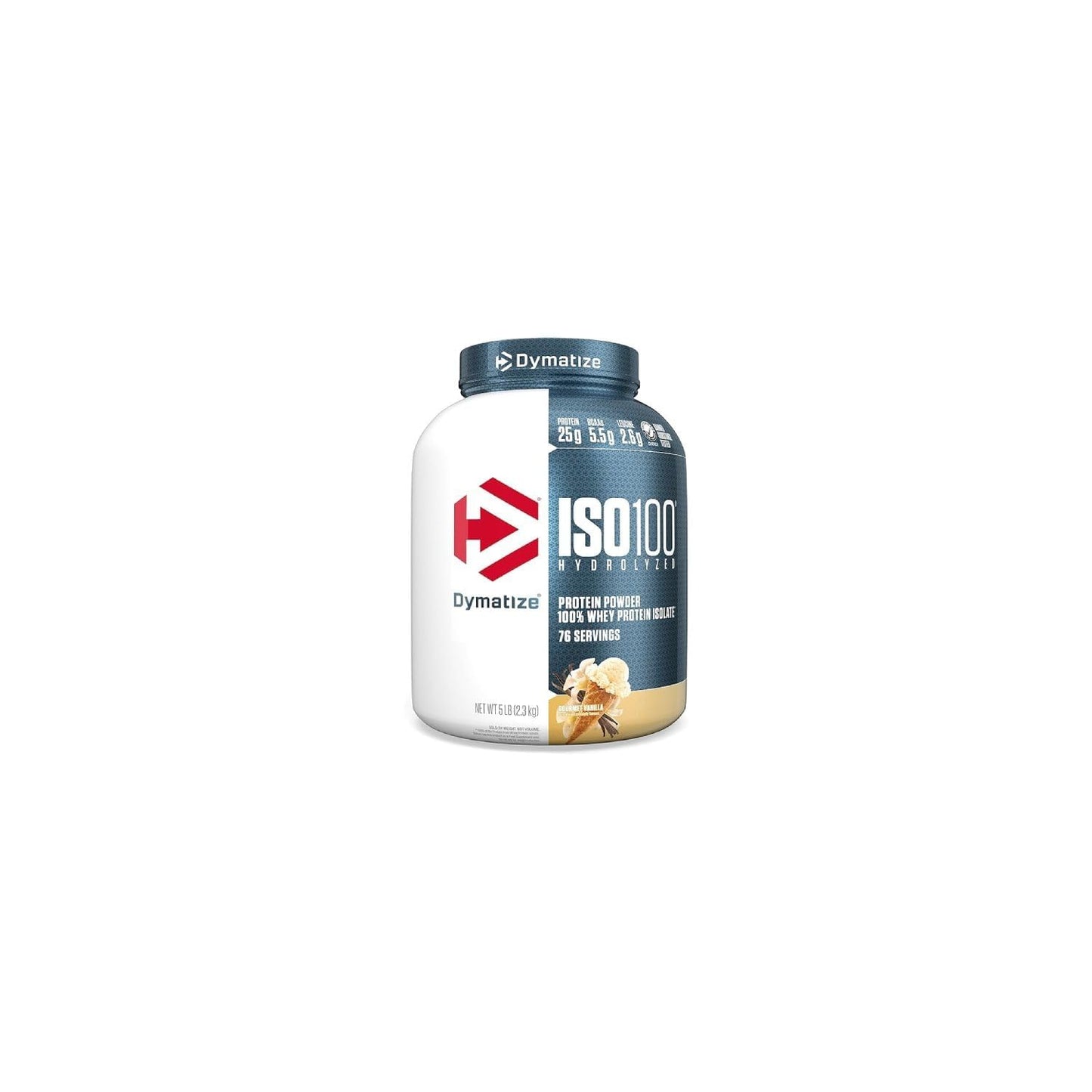 Dymatize ISO 100 Whey Protein Powder Vanilla, 80 Servings, 5 lb