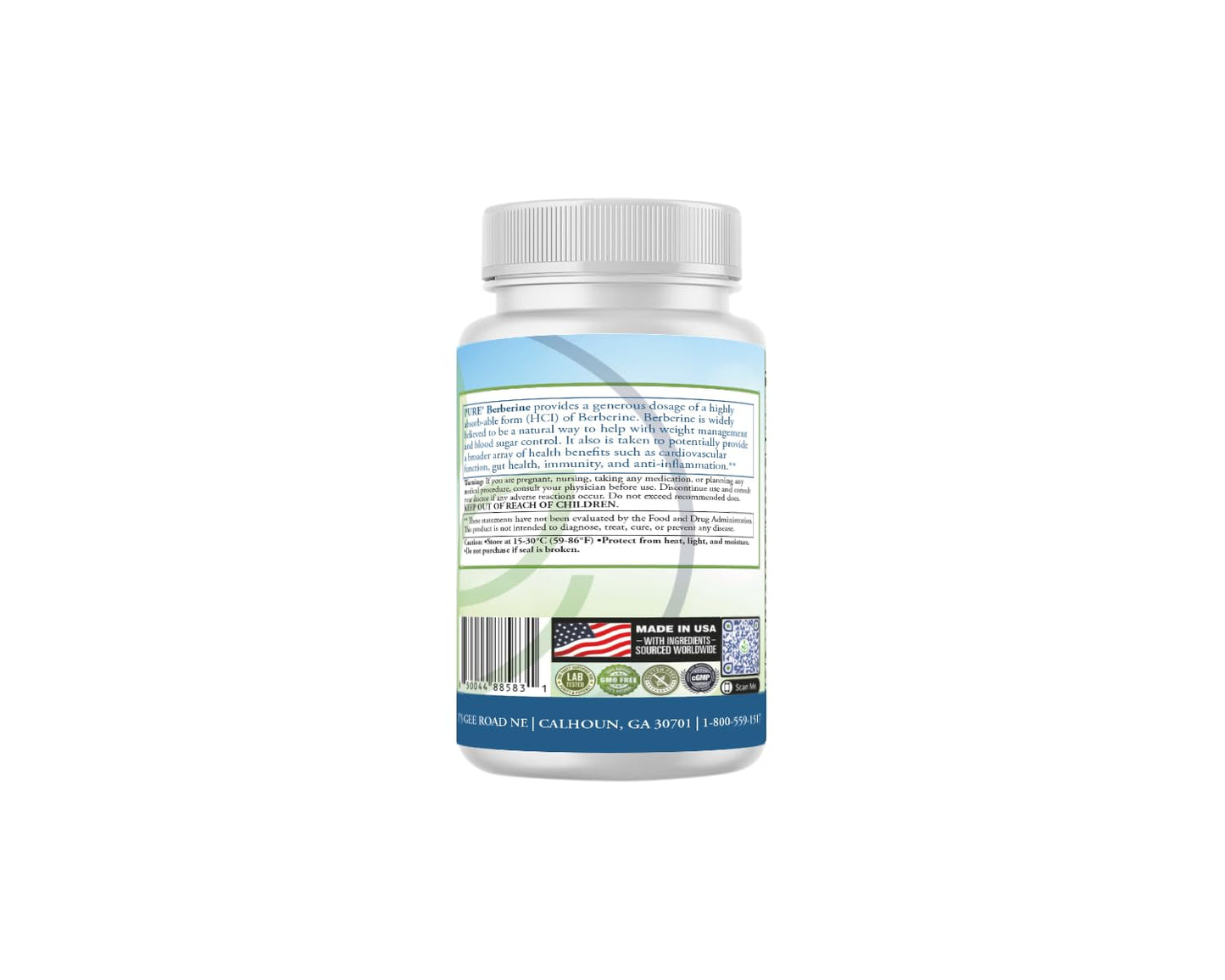 PURE Berberine Supplement, 60 Capsules