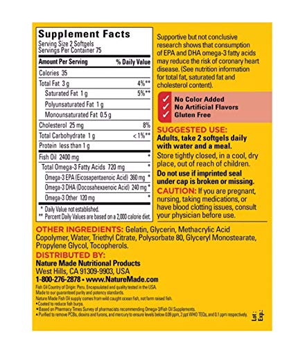 Nature Made Fish Oil Burp-Less Softgels 300