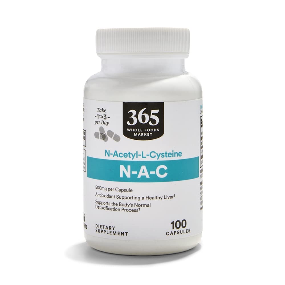 365 by Whole Foods Market N-Acetyl L-Cysteine 500mg Capsules, 100 Count