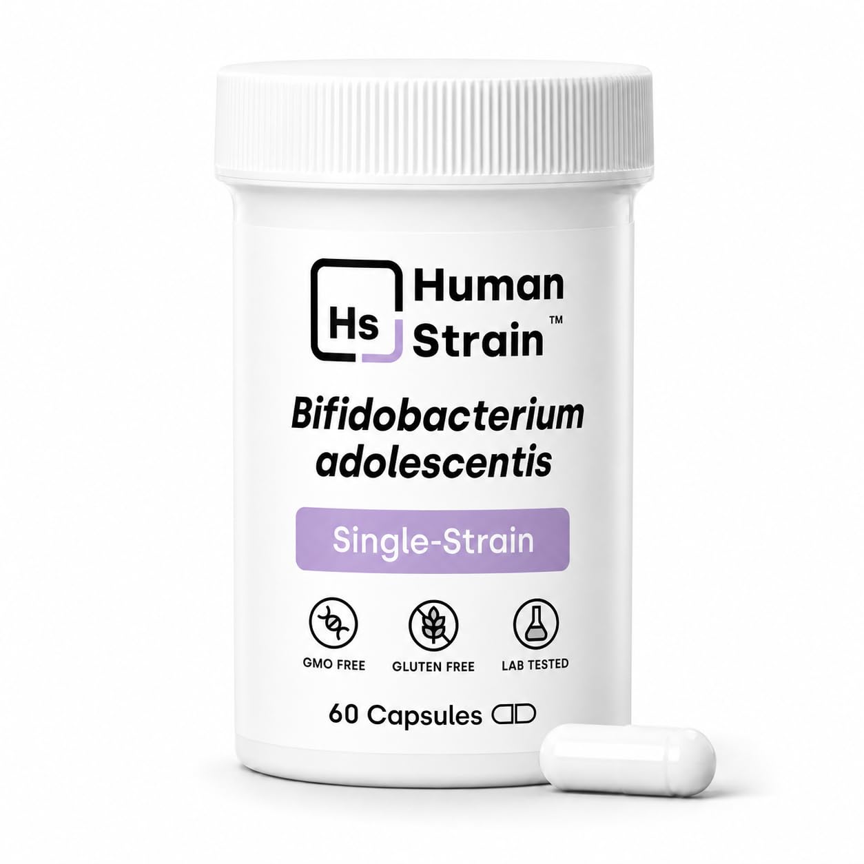 Human Strain Element Longevity Bifidobacterium Adolescentis Probiotic 60 Capsules