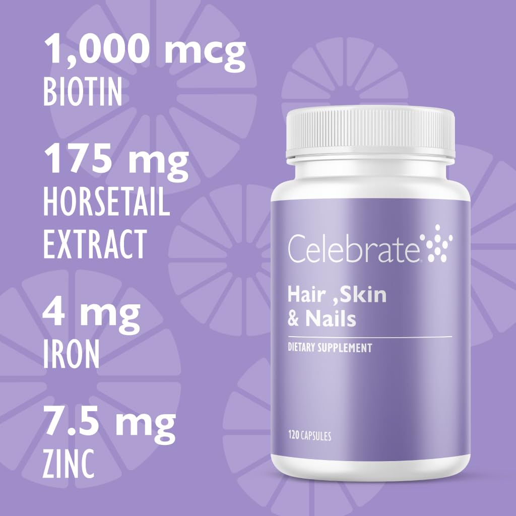 Celebrate Bariatric Supplements Hair, Skin and Nails Capsules 120