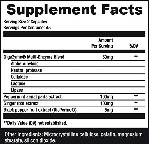 Sculpt Nation Digestive Enzymes Multi Enzyme for Digestion and Gut Health Support, Occasional Bloating Relief for Women and Men, 90 Capsules