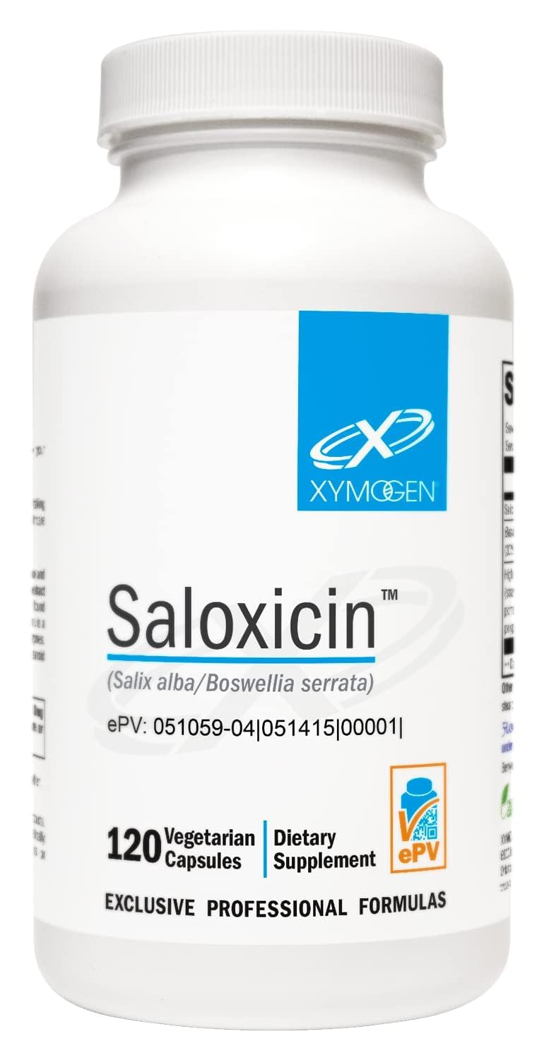 XYMOGEN Saloxicin Antioxidant Support Supplement Grape Seed Extract, Pomegranate Fruit & Cranberry Supplement White Willow Bark & Boswellia Extract 120 Capsules