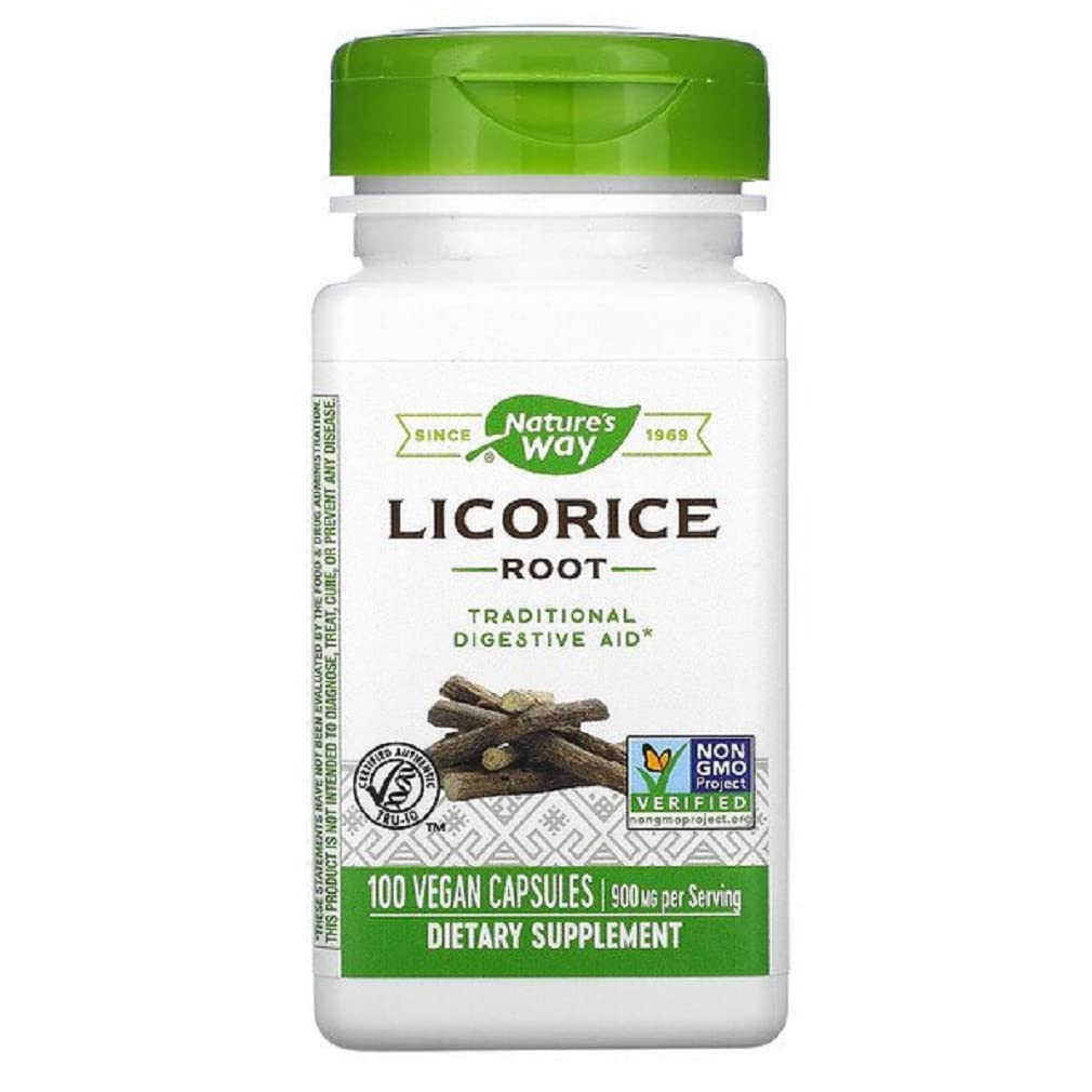 Nature's Way Licorice Root Capsules 100 Count