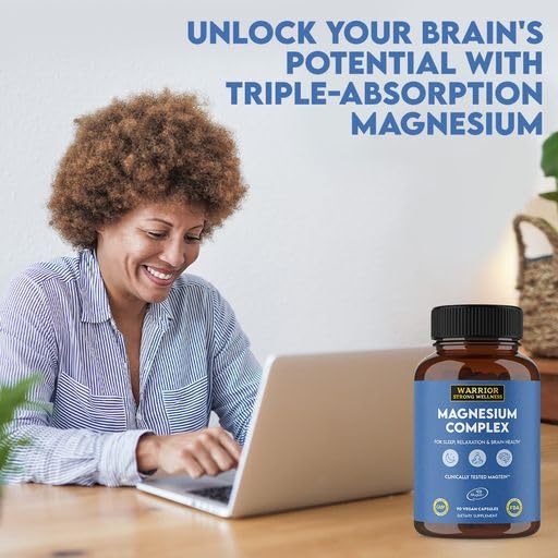 Warrior Strong Wellness Magnesium Complex Triple Blend Supplement Capsule 1 Count