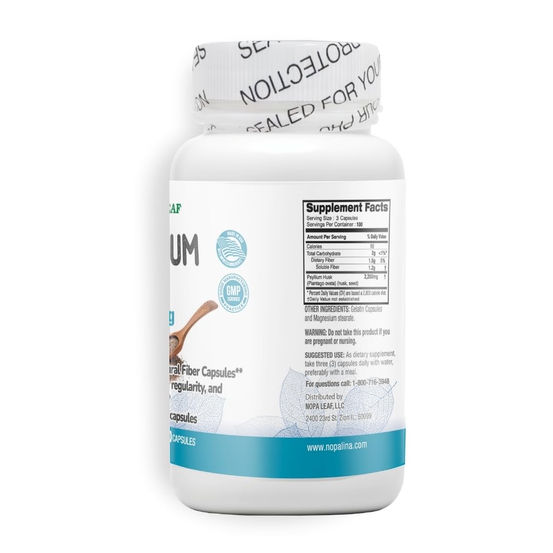 Nopalina NOPA Leaf Psyllium Husk Capsules 300