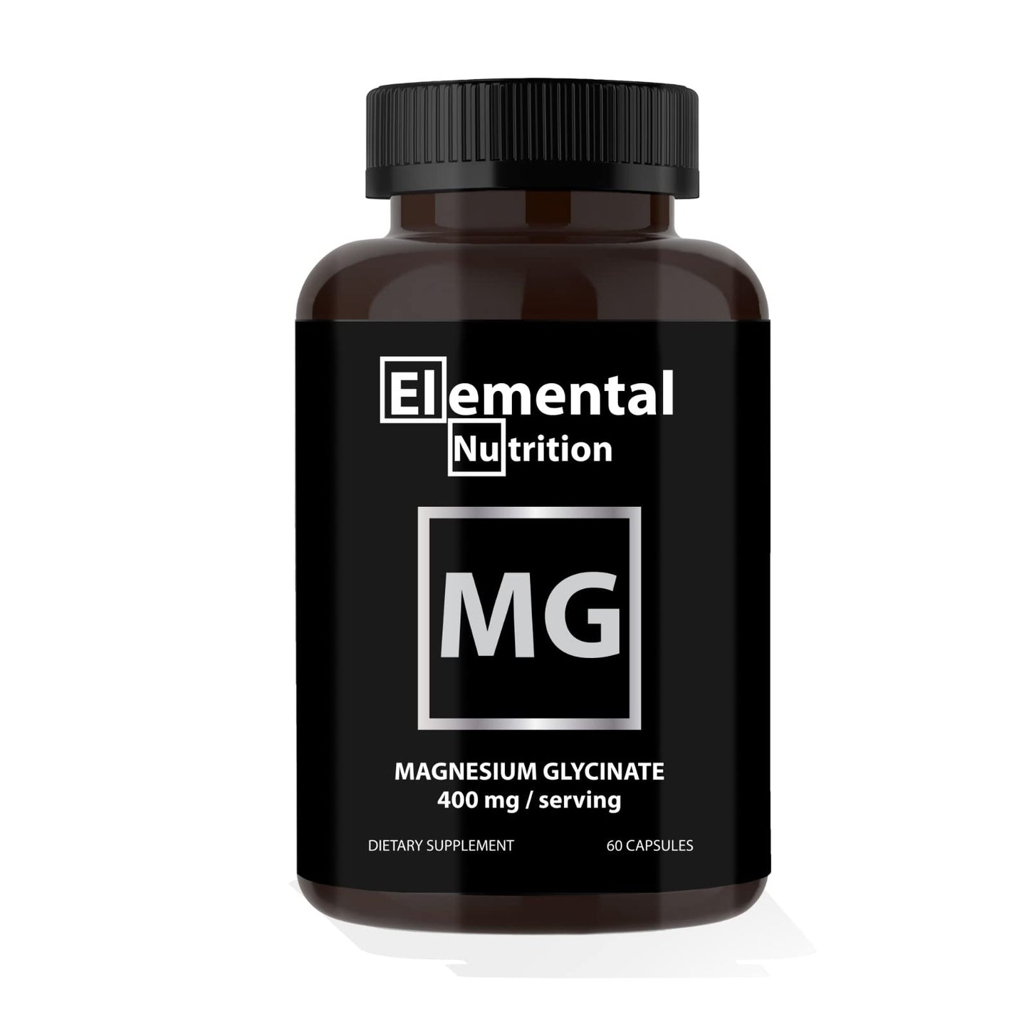 Elemental Nutrition Magnesium Glycinate 400 mg Capsule, 60 Count