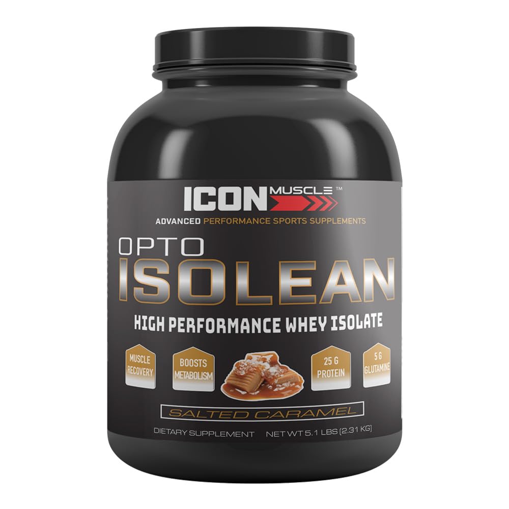 Icon Muscle Isolean Whey Protein Powder Salted Caramel 1600 Servings
