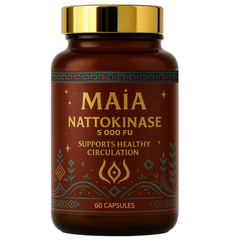 MAÏA Nattokinase Supplement with 5000 FU of Nattokinase Capsules, 60 Count