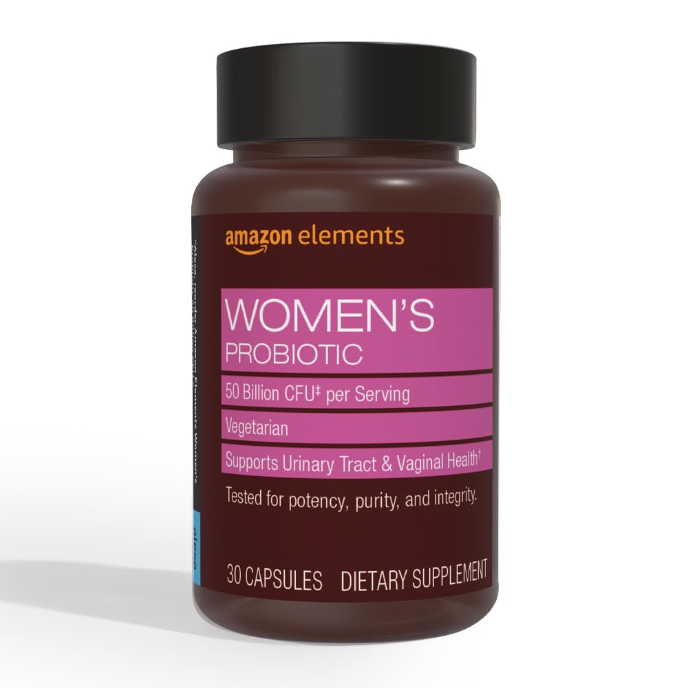 Amazon Elements Women's Probiotic Capsule, 50 Billion CFU, 7-Strain Blend, 30 Capsules