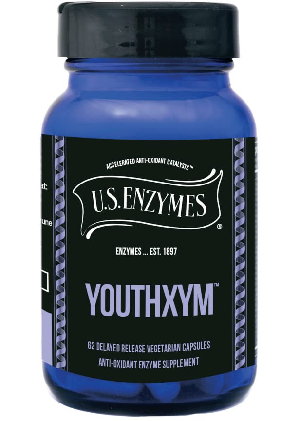 USAEnzymes YOUTHXYM 62 Delayed Release Vegetarian Capsules, 62 Capsules
