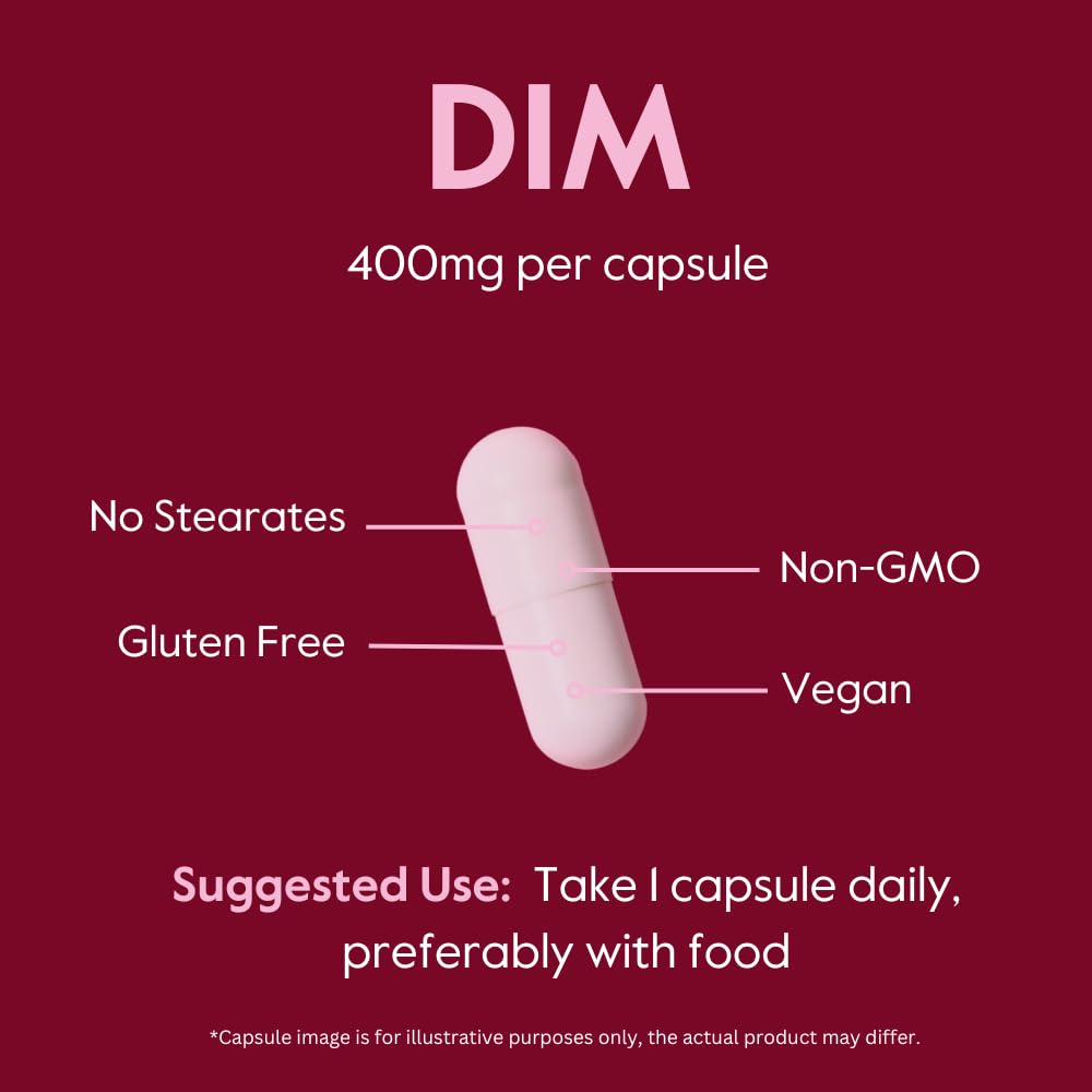 BESTVITE DIM Diindolylmethane 400mg with Bioperine Capsules, 120 Count