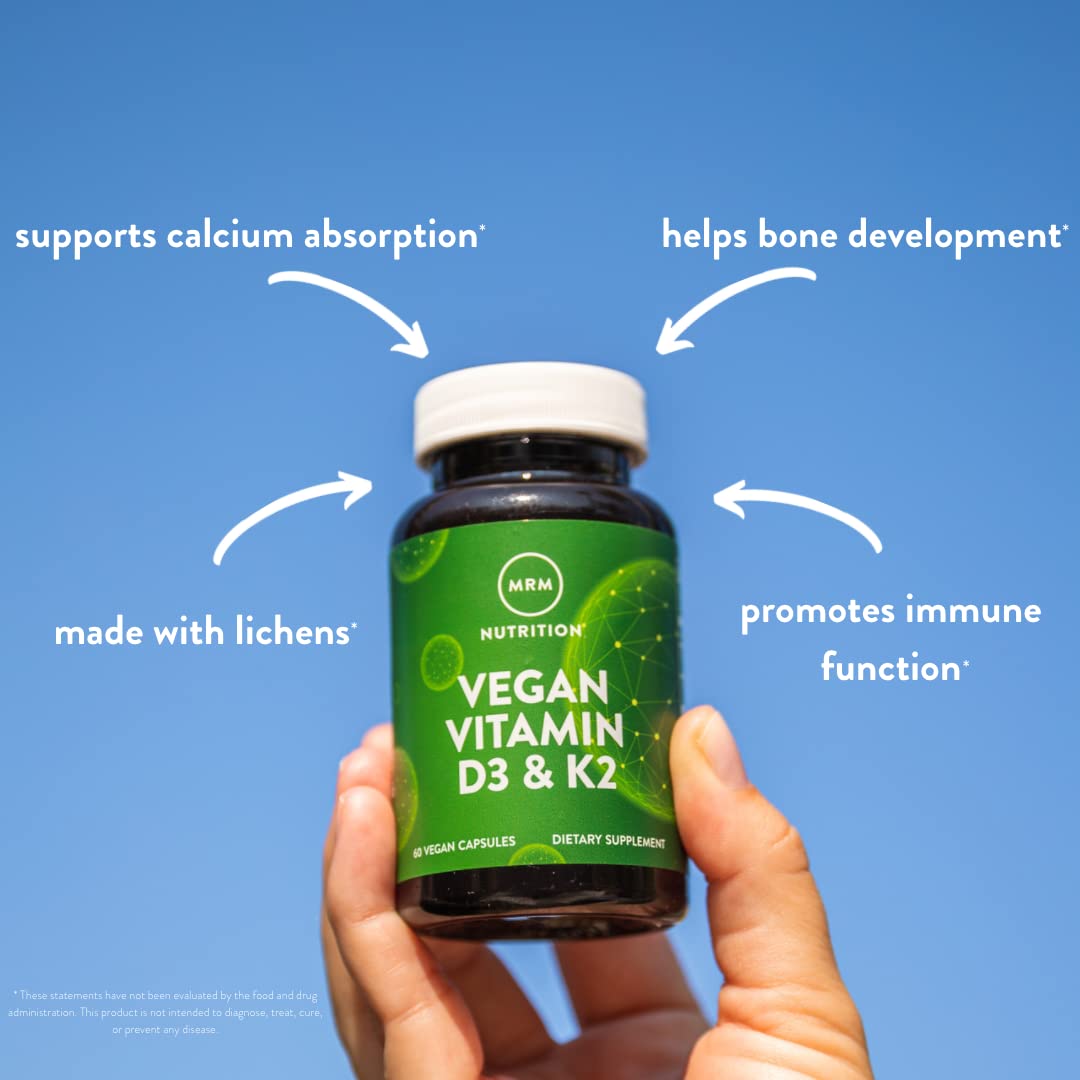 MRM Vegan Vitamin D3 & K2 Capsules, 60 Count