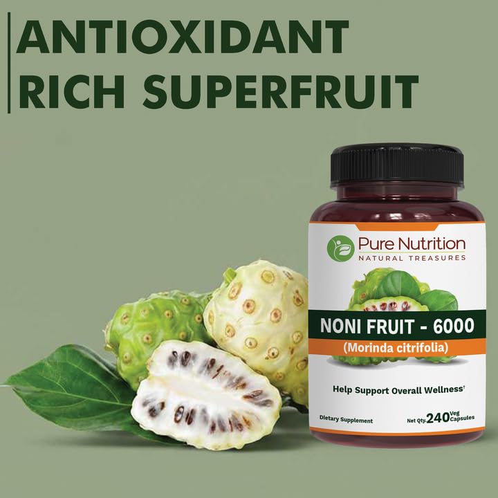 PURE NUTRITION NATURAL TREASURES Noni Fruit Extract 300mg Capsules 240