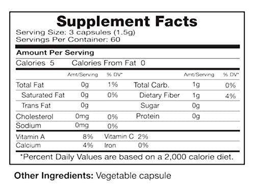 SEAGATE Freeze-Dried Nopal Cactus 500 mg Capsules, 180 Count