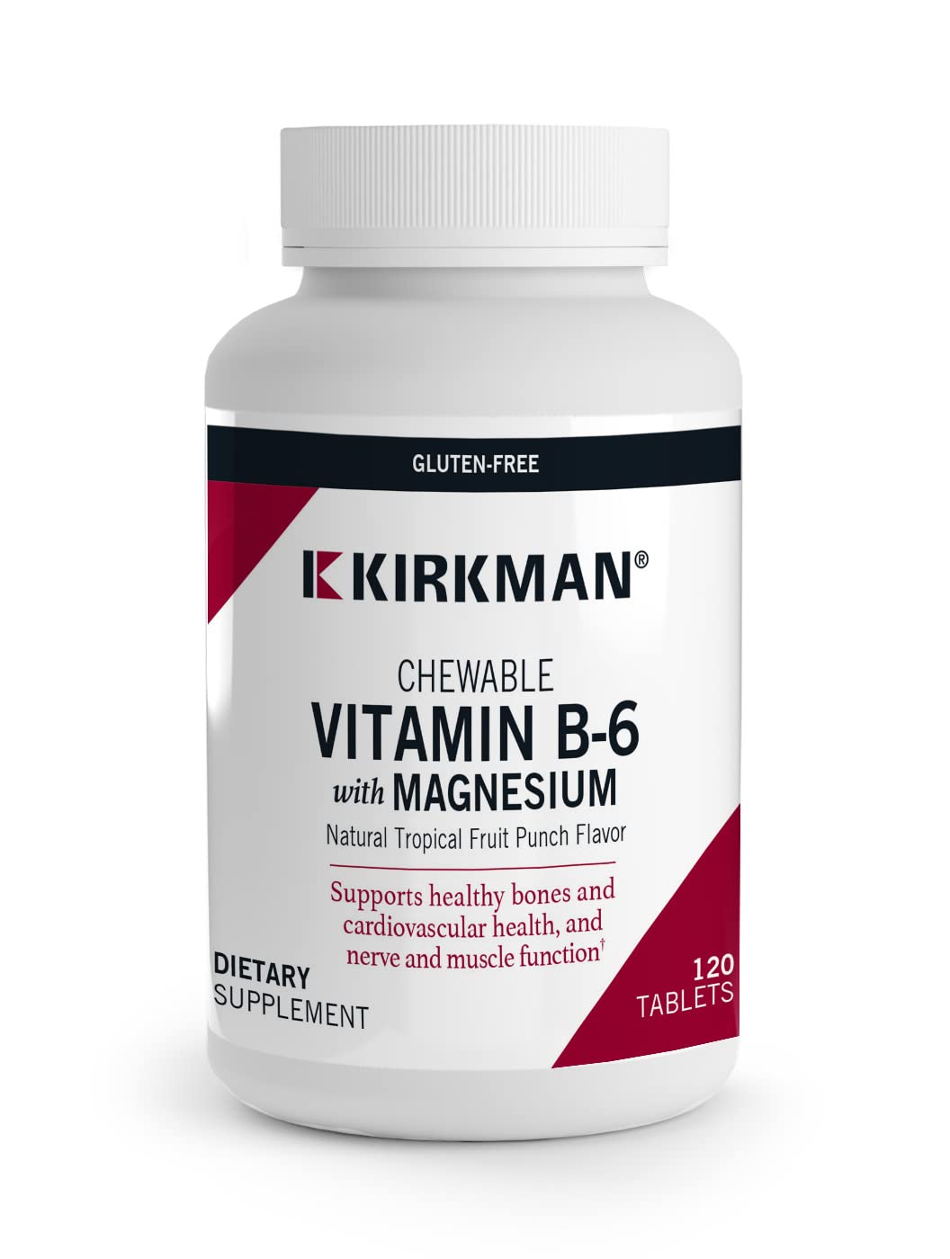 Kirkman Vitamin B6 with Magnesium Chewable Tablet 120 Count