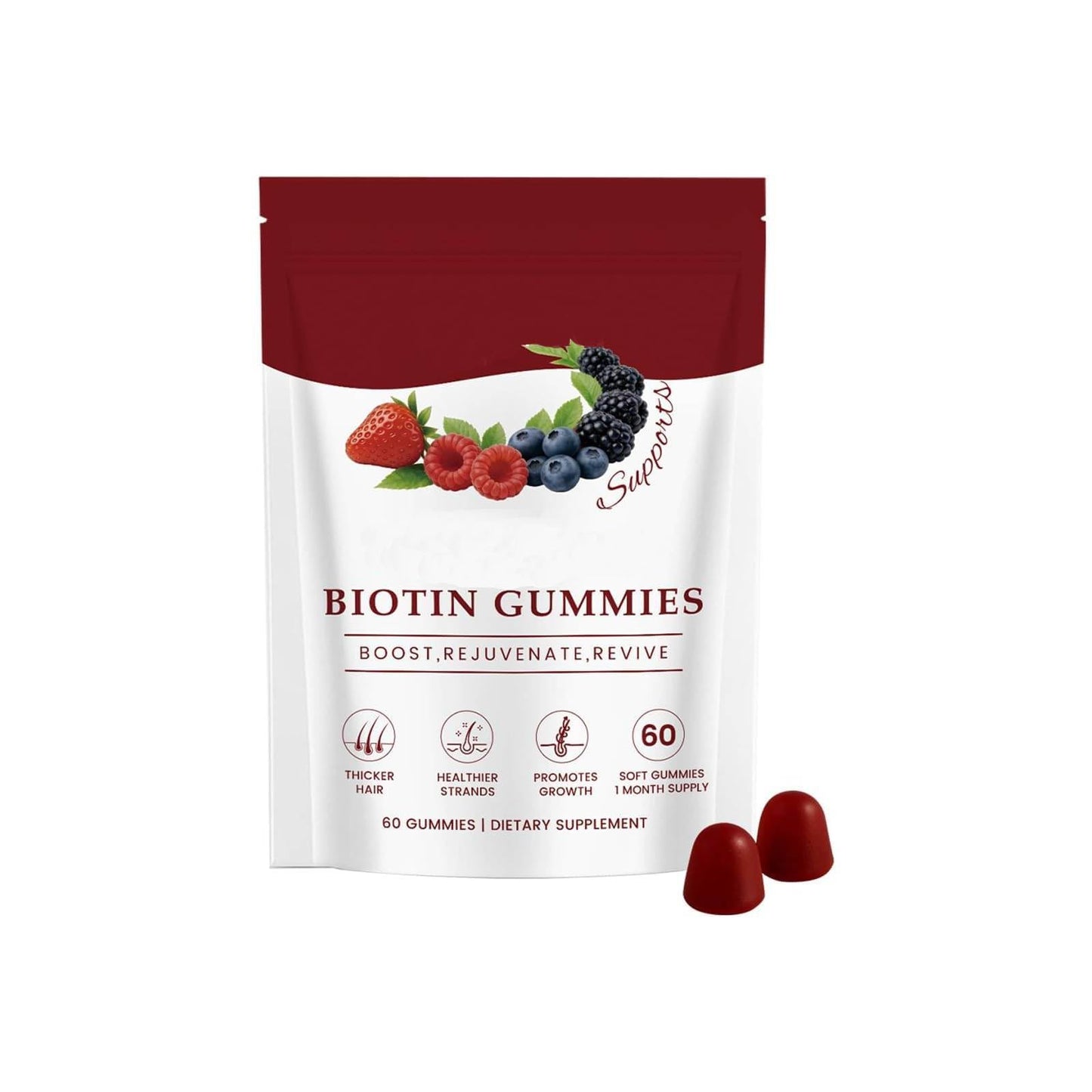 LWLQCZJ Hair Growth Gummies, 60 Count
