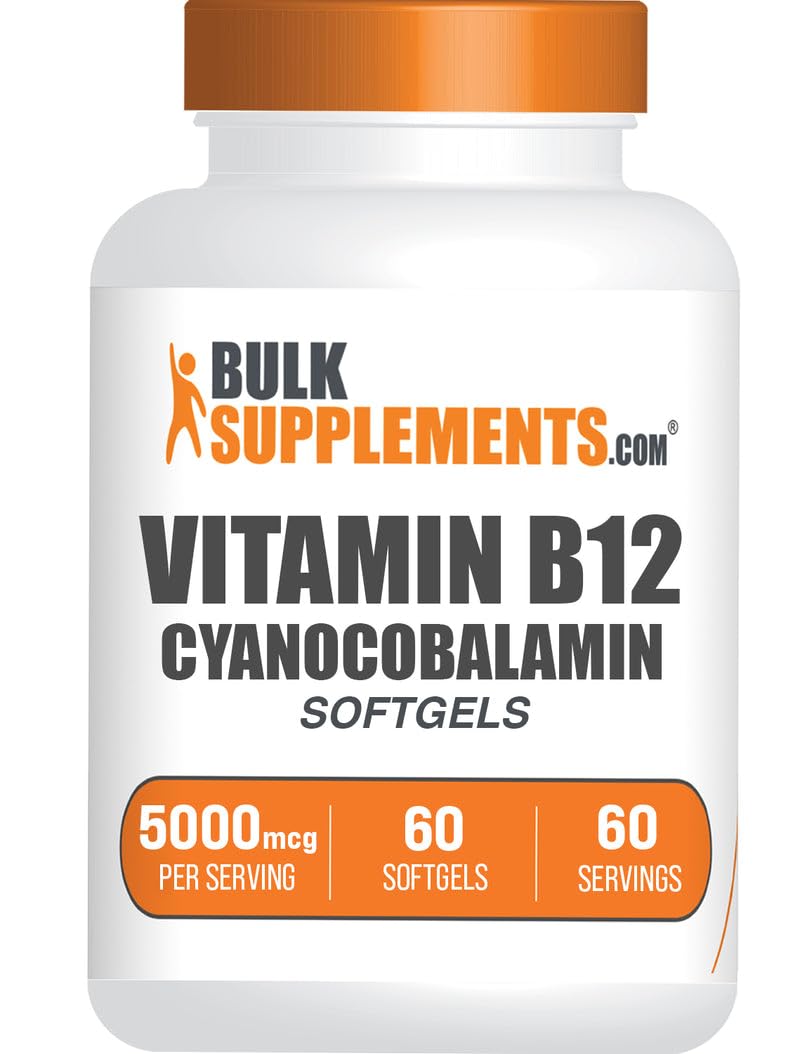 BulkSupplements Vitamin B12 5000 mcg Softgels 60 Count