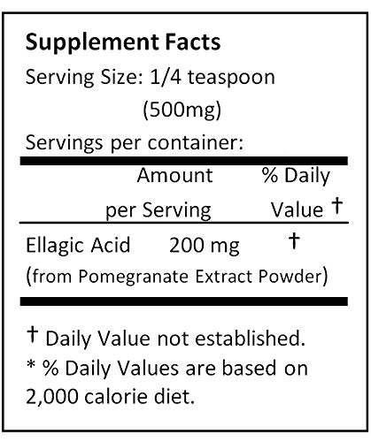 NuSci Pomegranate Extract Powder Standardized 40% Ellagic Acid, 8.8185 oz